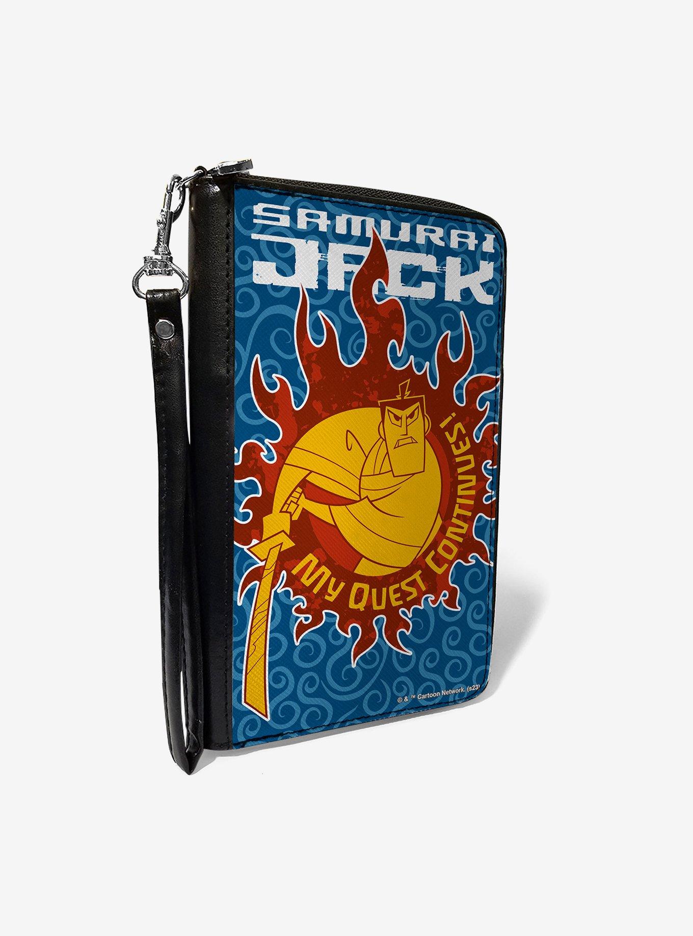 Samurai Jack My Quest Continues Katana Pose Zip Around Wallet