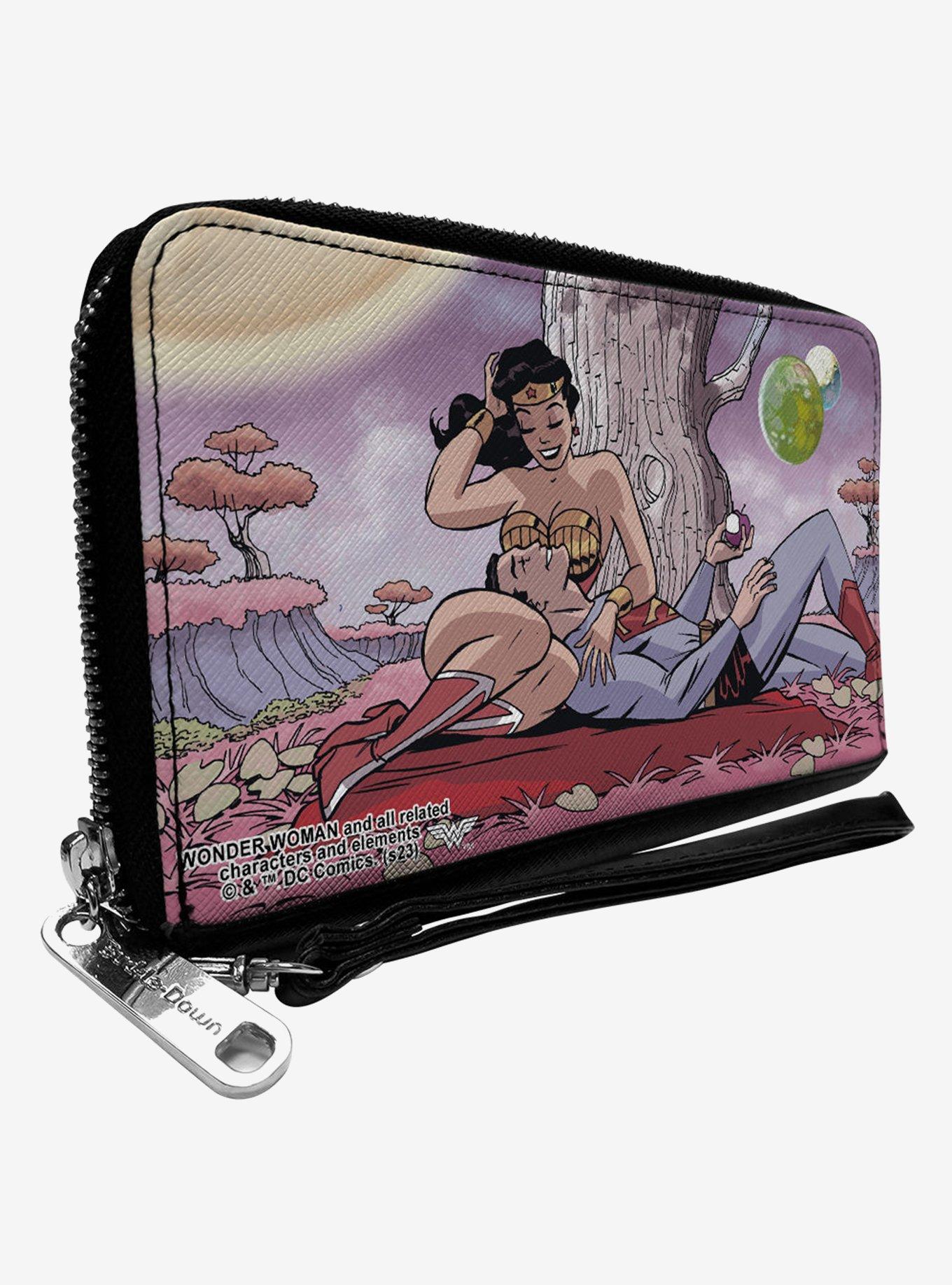 DC Comics Superman Wonder Woman Issue #14 Under Tree Cover Zip Around Wallet, , hi-res