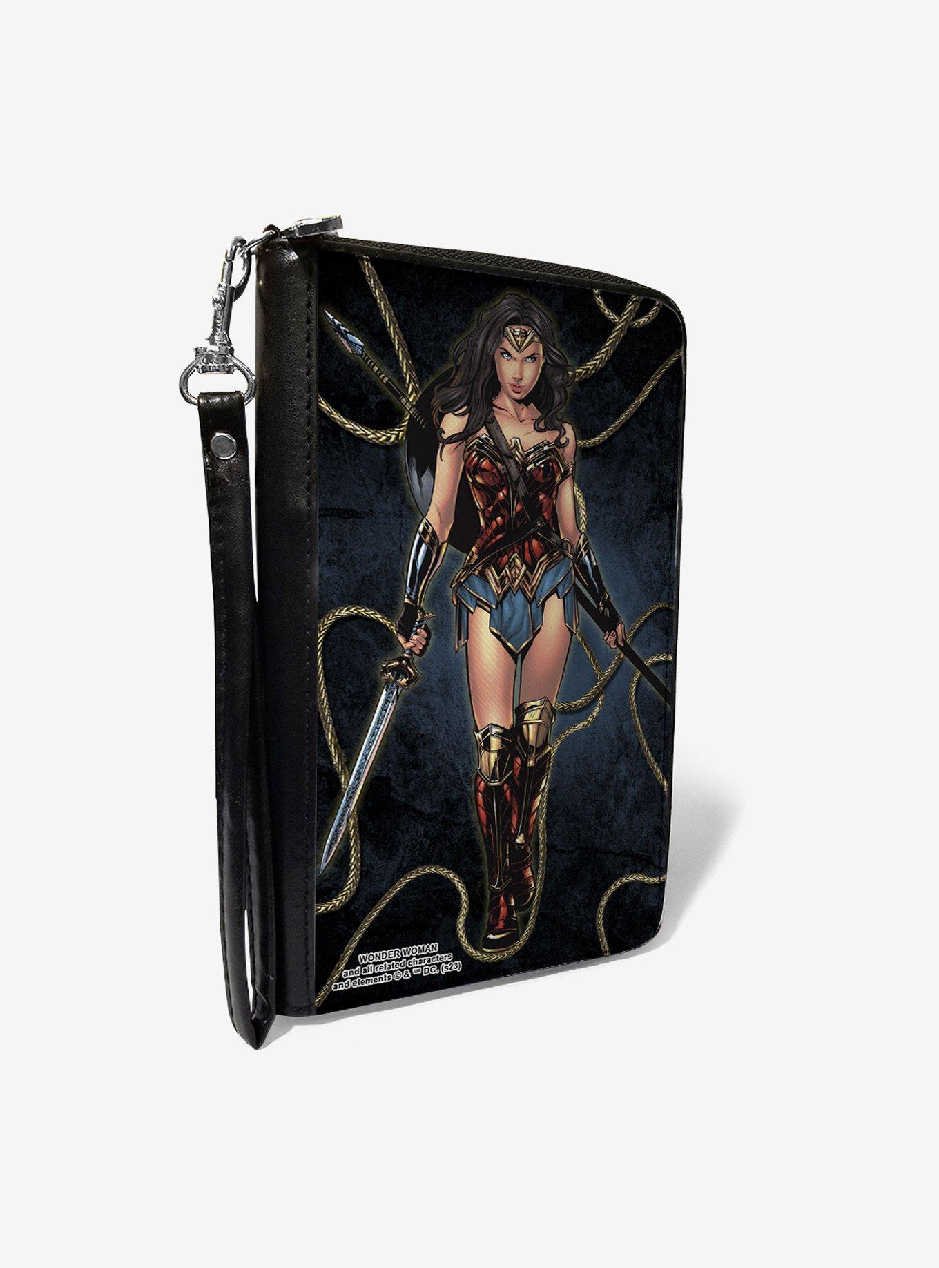 DC Comics Wonder Woman Swords Lasso of Truth Zip Around Wallet