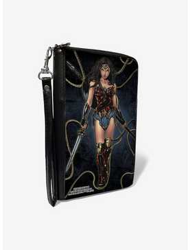 DC Comics Wonder Woman Swords Lasso of Truth Zip Around Wallet, , hi-res
