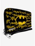 DC Comics Batman Bat Signal Stacked and Centered Zip Around Wallet, , hi-res