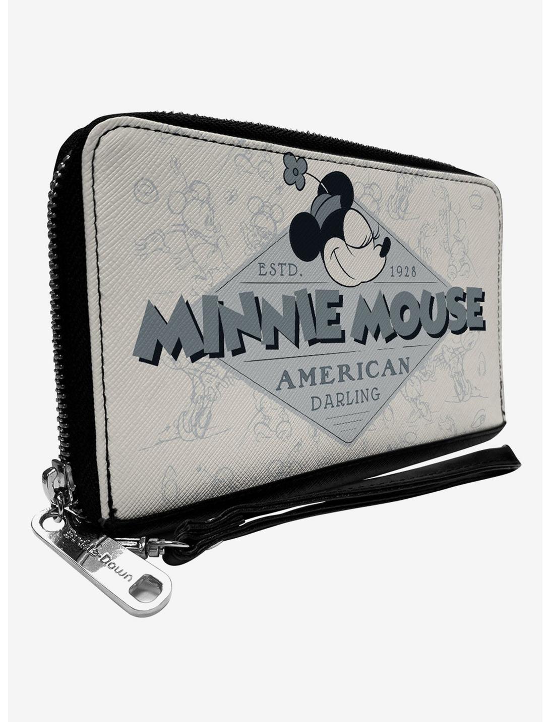Disney100 Classic Minnie Mouse American Darling Pose Zip Around Wallet, , hi-res