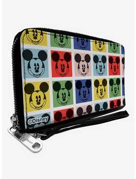 Disney Mickey Mouse Smiling Blocks Zip Around Wallet, , hi-res