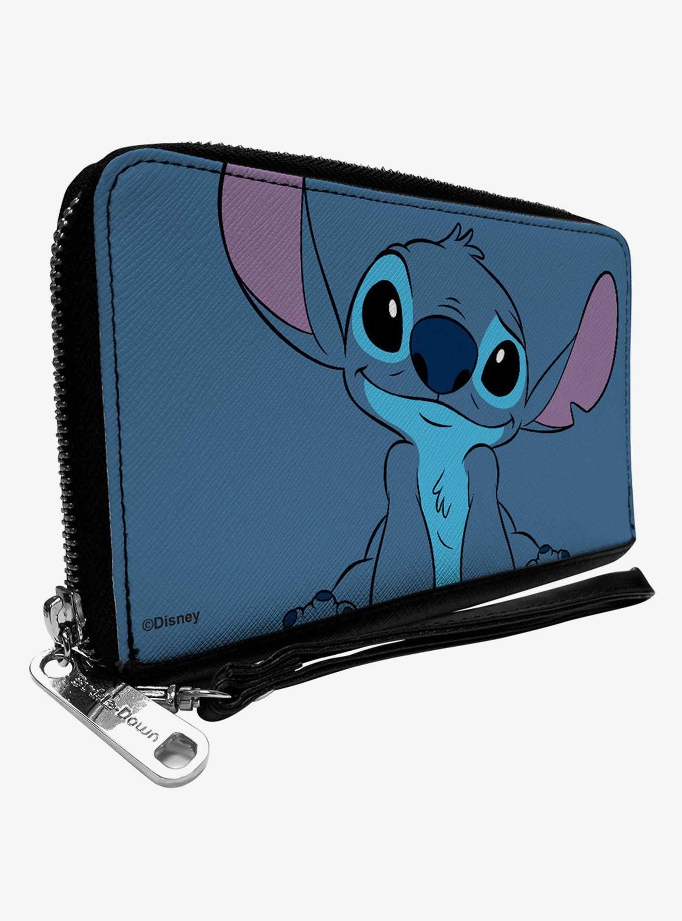 Disney Lilo & Stitch Smiling Close Up Zip Around Wallet, , hi-res