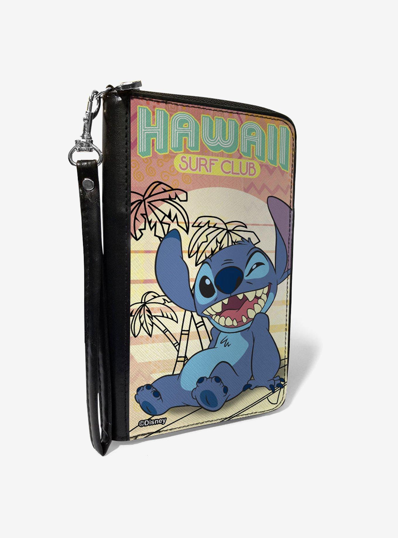 Disney Lilo & Stitch Hawaii Surf Club Stitch Winking Zip Around Wallet