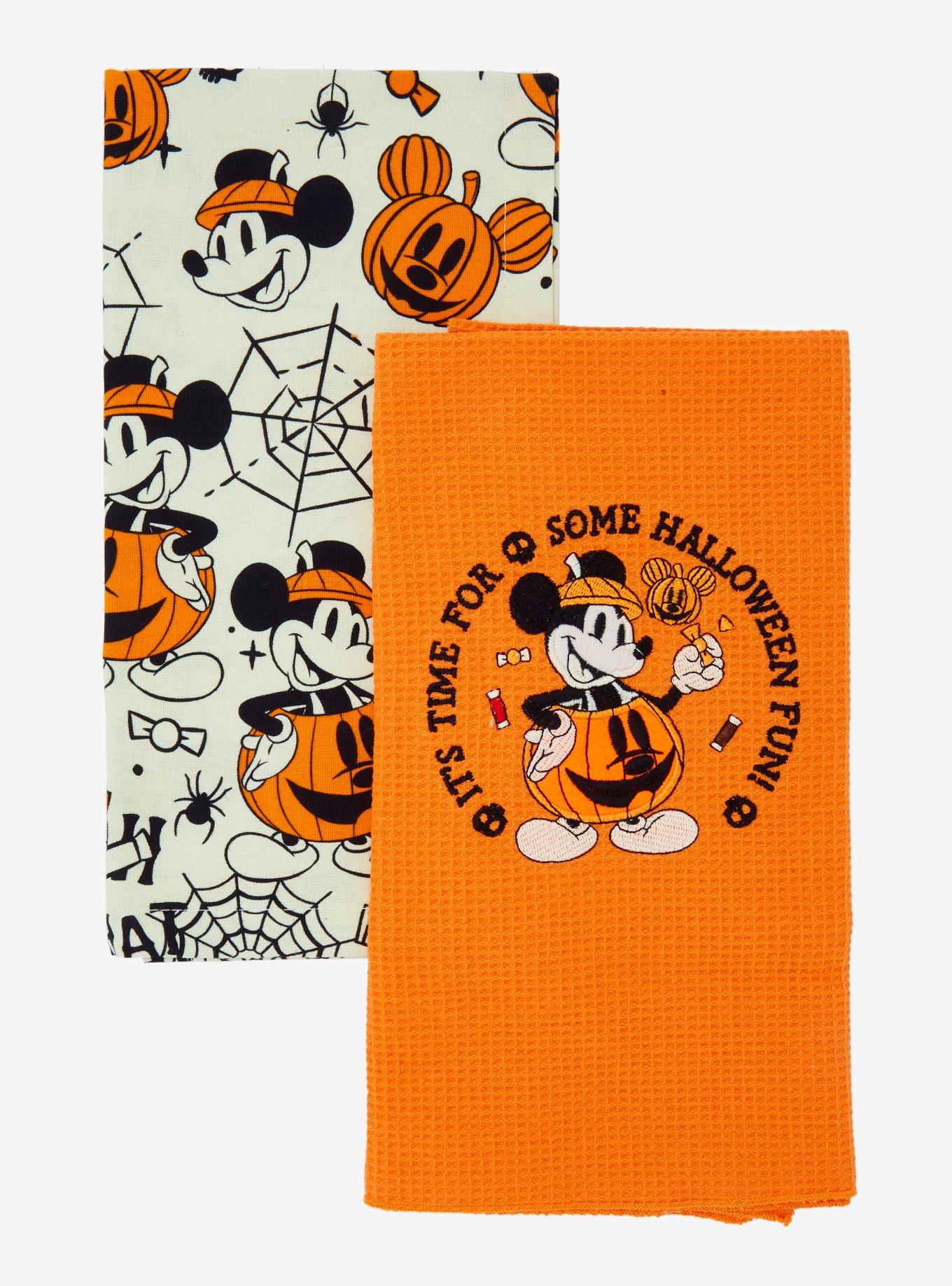 Disney Mickey Mouse Halloween Pumpkin Kitchen Towel Set