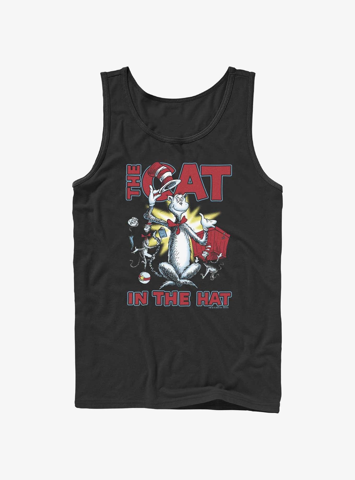 Dr. Seuss The Cat In The Hat Cattitude Tank, BLACK, hi-res