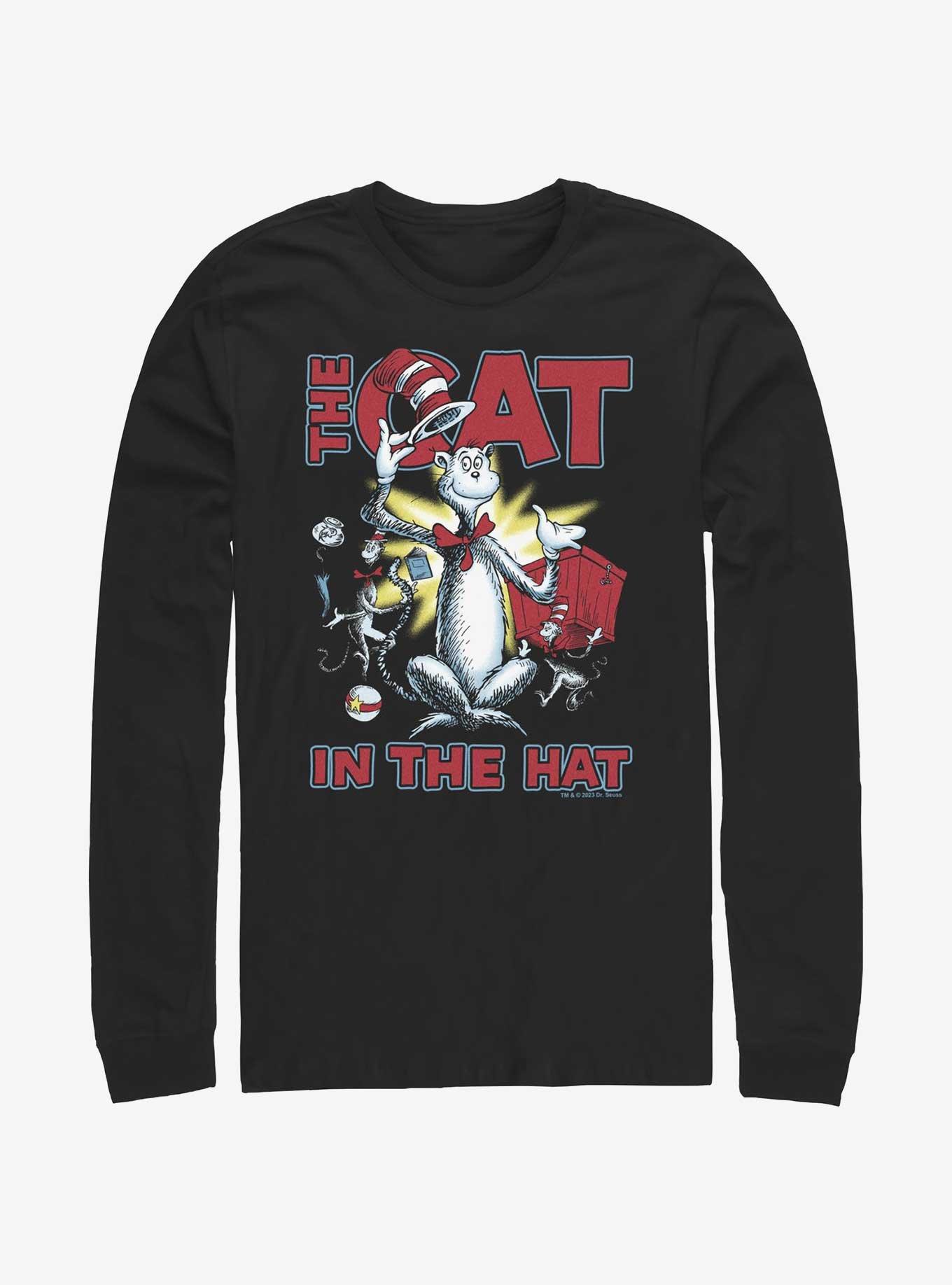 Dr. Seuss The Cat In The Hat Cattitude Long-Sleeve T-Shirt, BLACK, hi-res