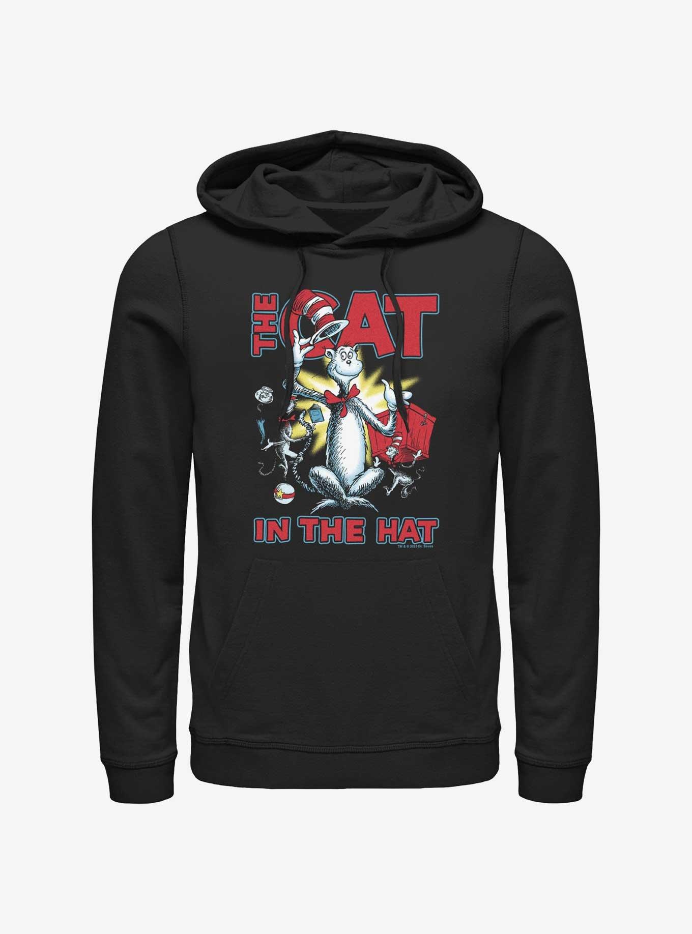 Dr. Seuss The Cat In The Hat Cattitude Hoodie, BLACK, hi-res