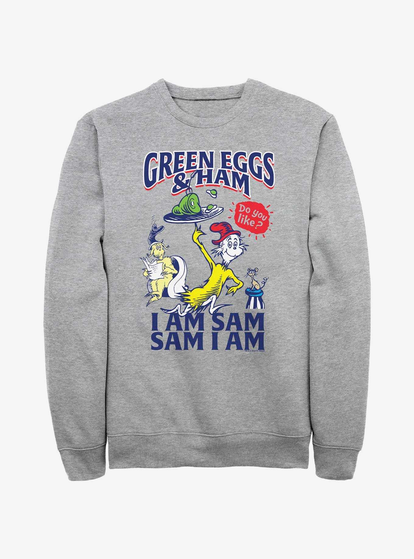 Dr. Seuss I Am Sam Green Eggs and Ham Sweatshirt, , hi-res