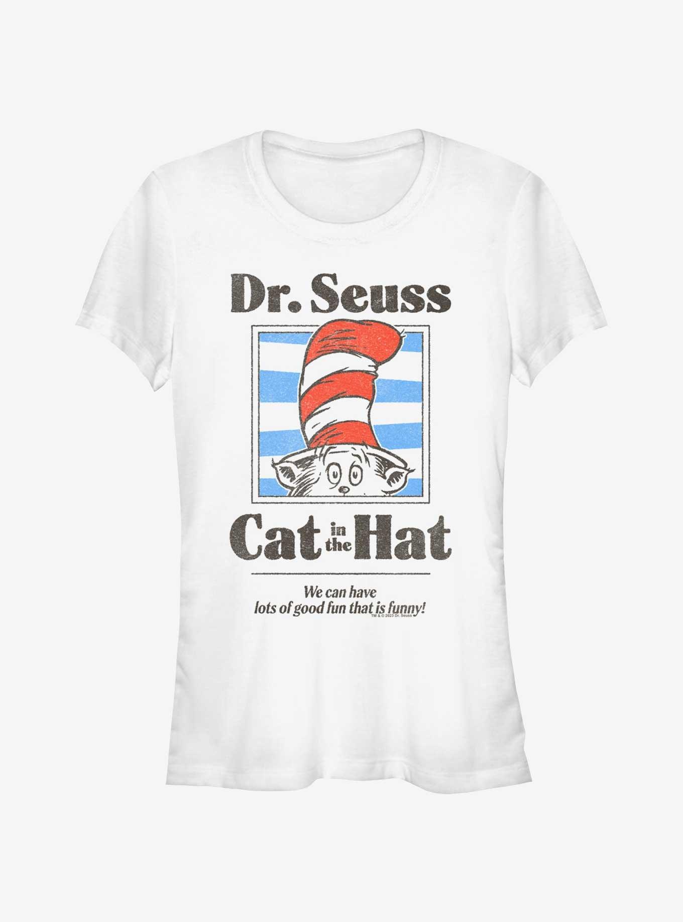 Dr. Seuss The Cat In The Hat Fun That Is Funny Girls T- Shirt, WHITE, hi-res