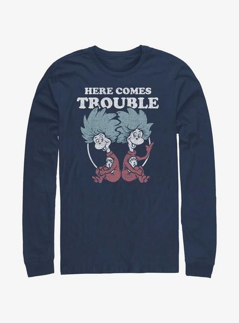 Dr. Seuss Thing 1 and Thing 2 Trouble Long-Sleeve T-Shirt - BLUE | Hot ...