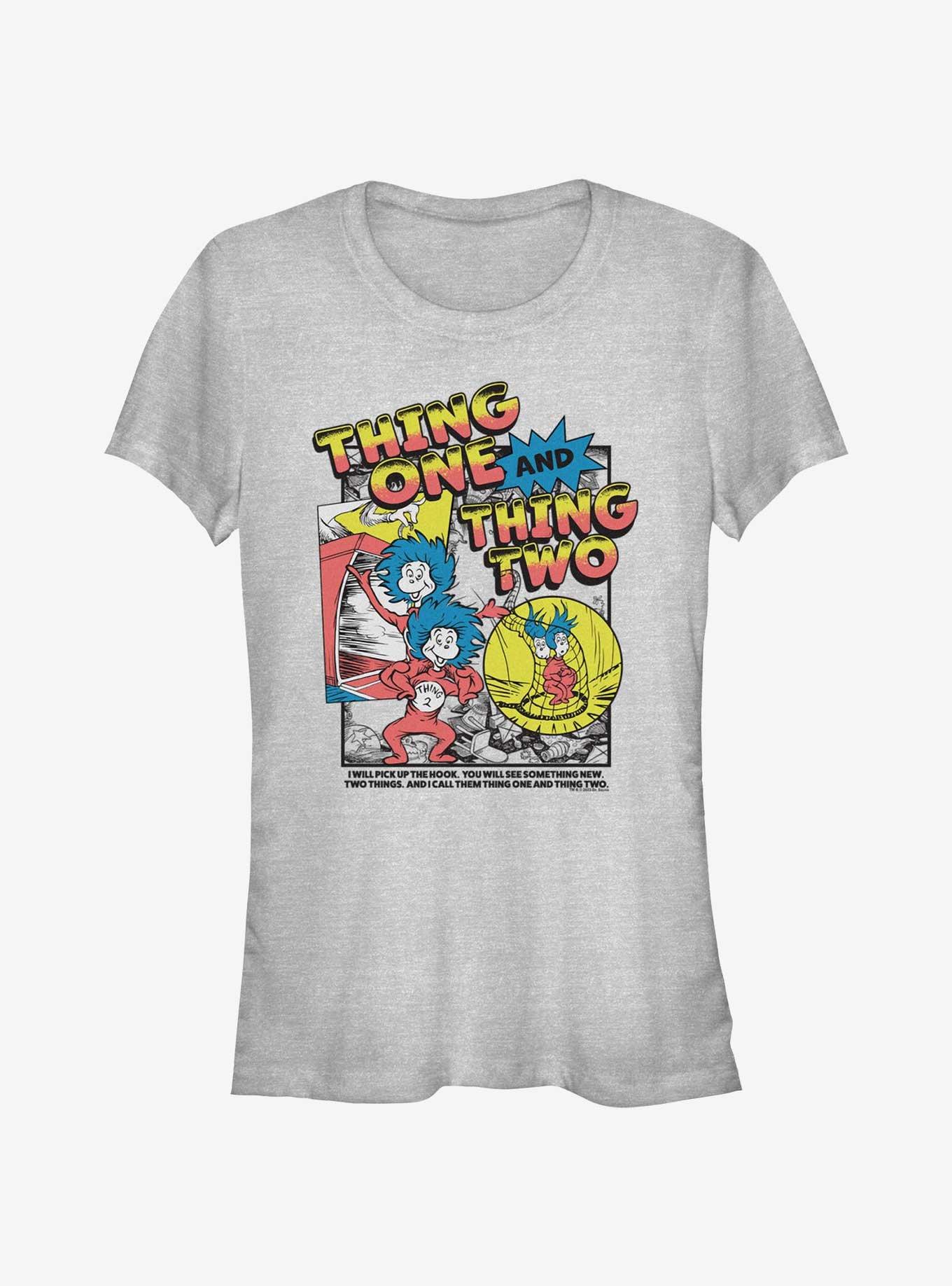 Dr. Seuss Thing 1 and Thing 2 Pop Girls T- Shirt, ATH HTR, hi-res