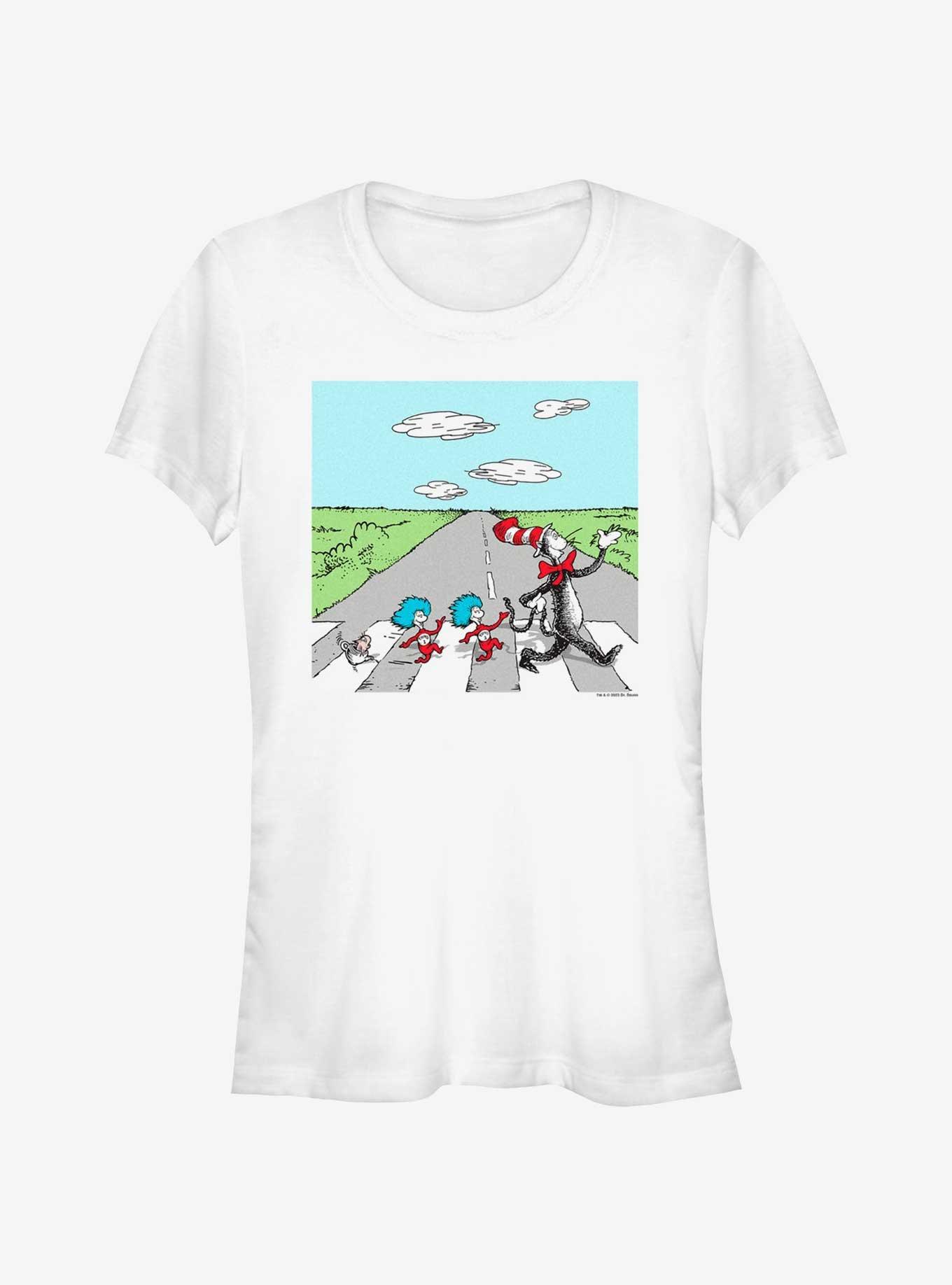 Dr. Seuss The Cat In The Hat and Things Crossing Girls T- Shirt, WHITE, hi-res