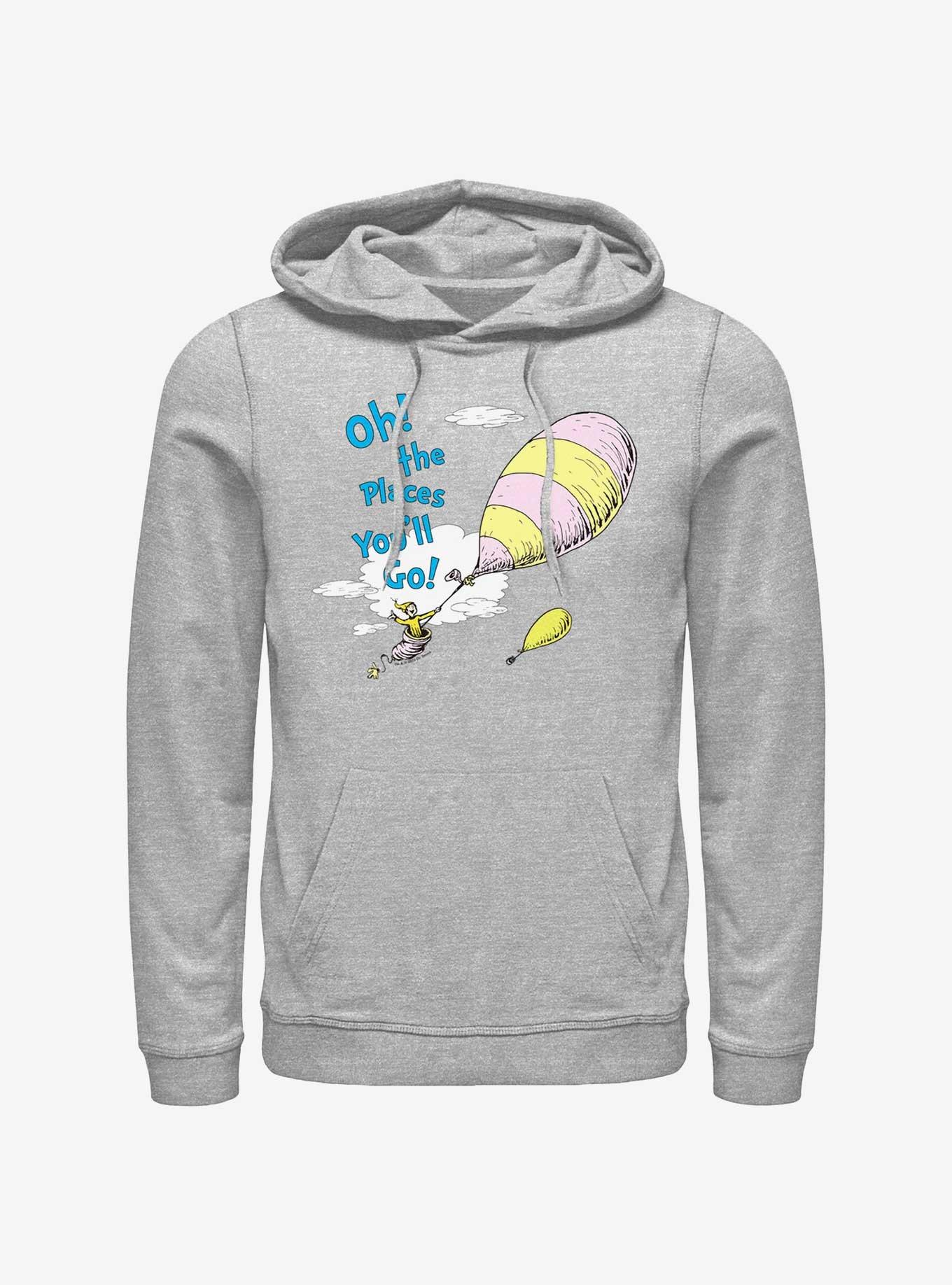 Dr. Seuss Oh The Places Hoodie, ATH HTR, hi-res