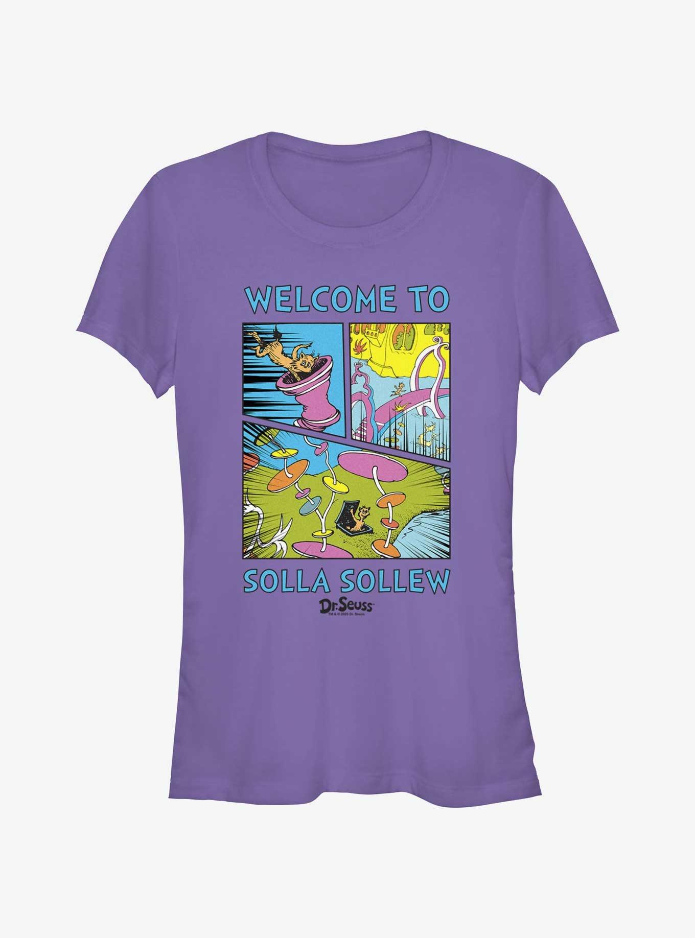 Dr. Seuss Solla Sollew Comic panel Girls T- Shirt, PURPLE, hi-res