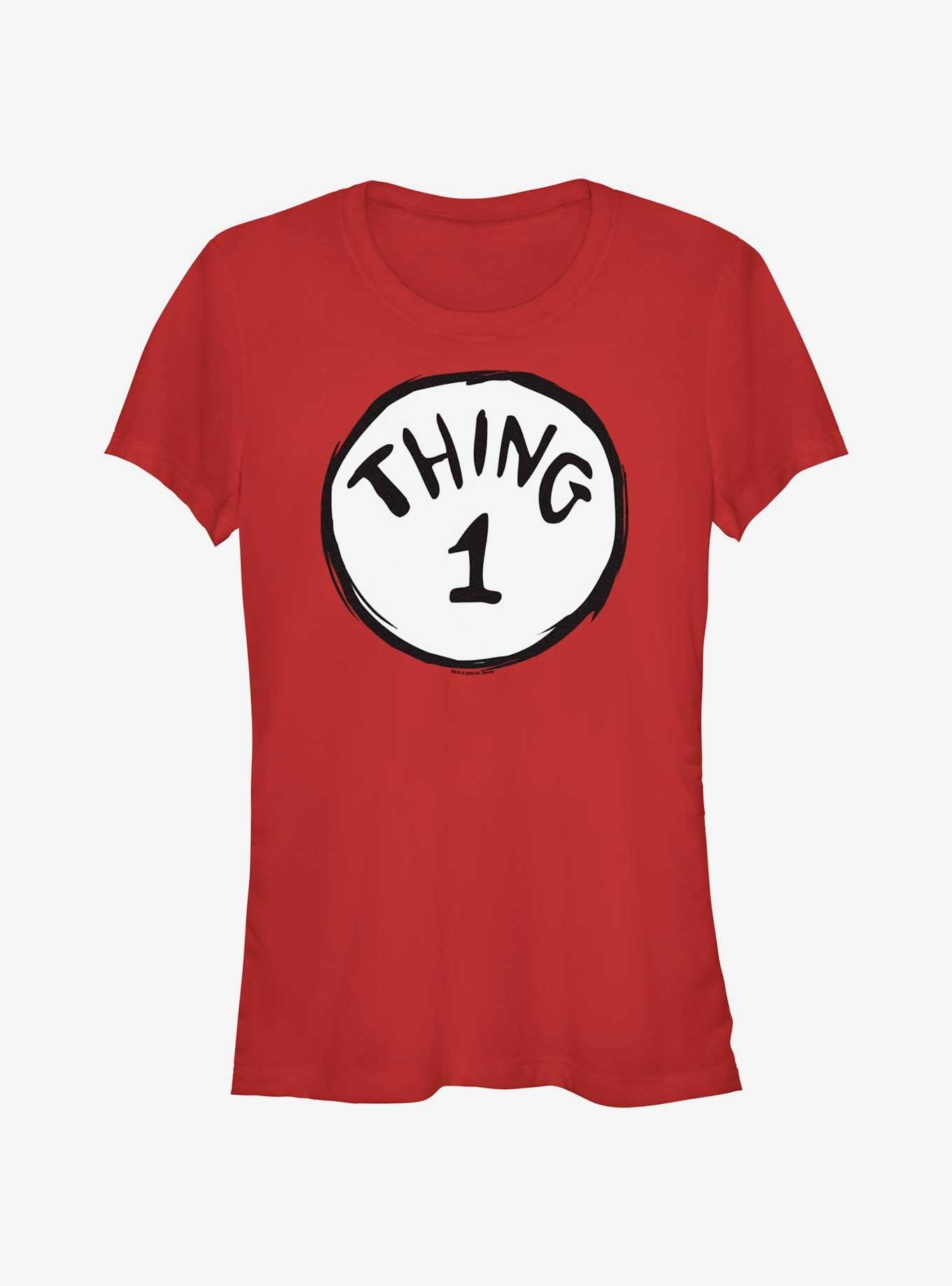 Dr. Seuss Thing 1 Girls T- Shirt, RED, hi-res