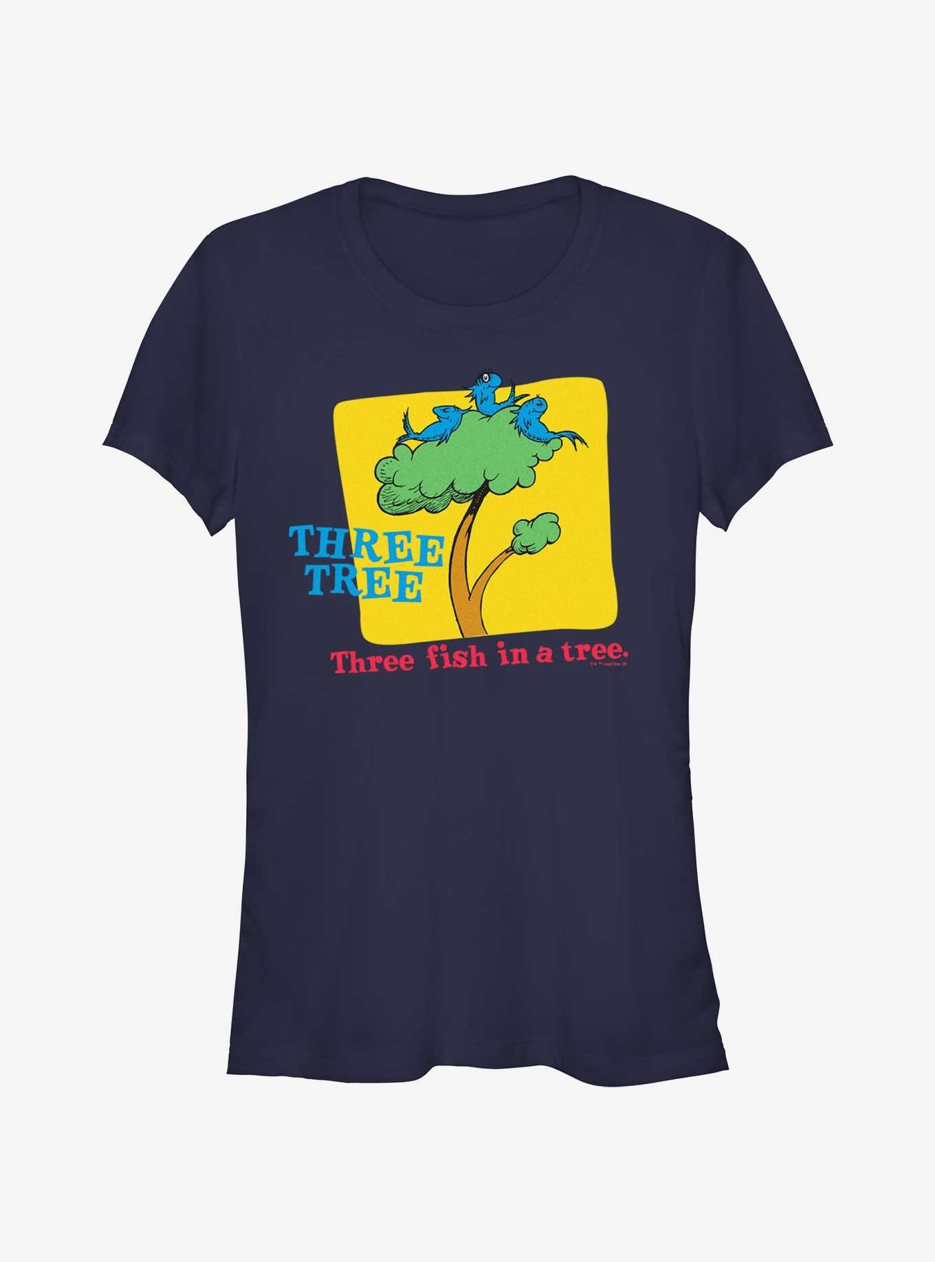 Dr. Seuss Three Fish In A Tree Girls T- Shirt, NAVY, hi-res