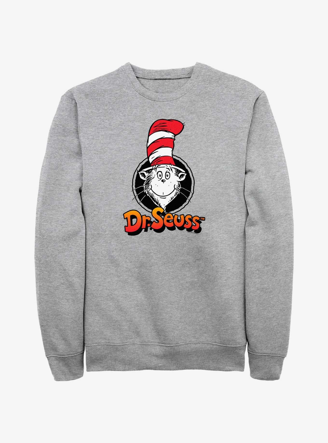 Dr. Seuss The Cat In The Hat Badge Sweatshirt, ATH HTR, hi-res