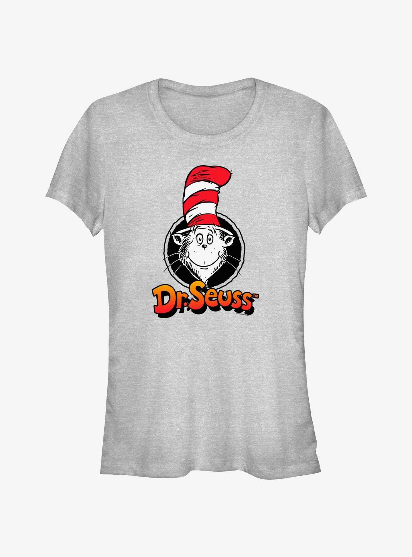 Dr. Seuss The Cat In The Hat Badge Girls T- Shirt, ATH HTR, hi-res