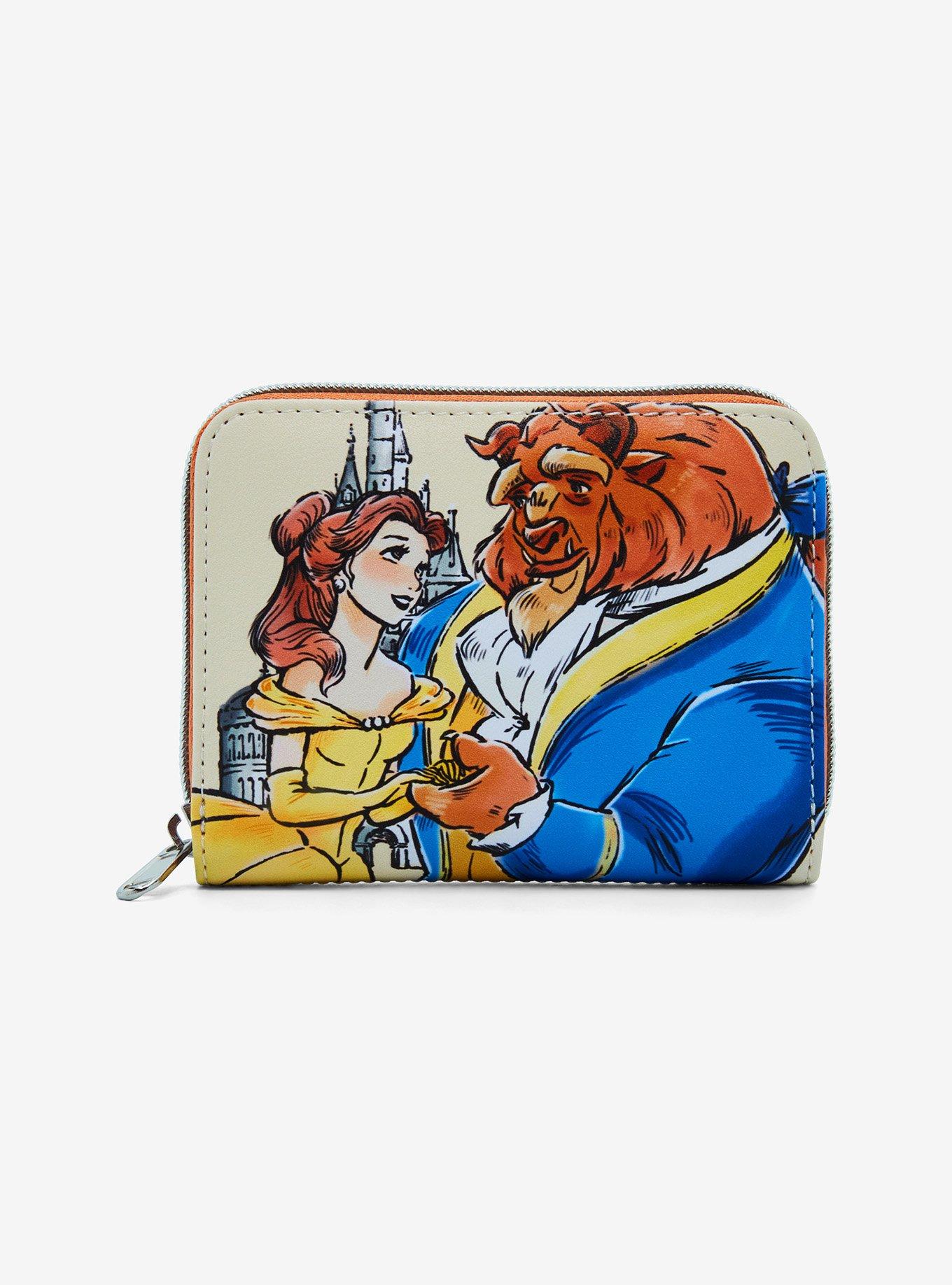 Loungefly Disney Beauty And The Beast Couple Rose Mini Wallet, , hi-res