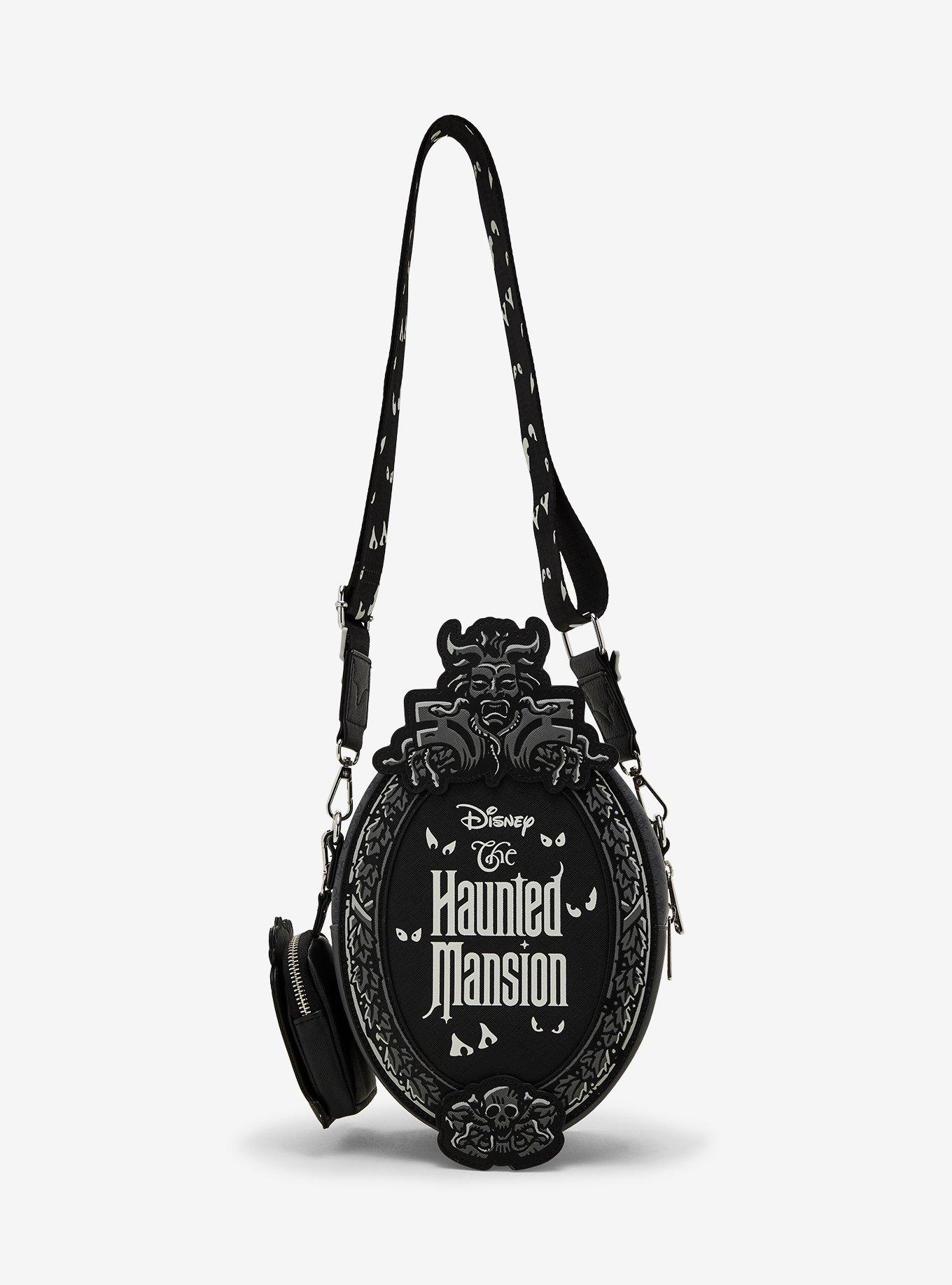 Disney The Haunted Mansion Plaque Crossbody Bag With Coin Pouch