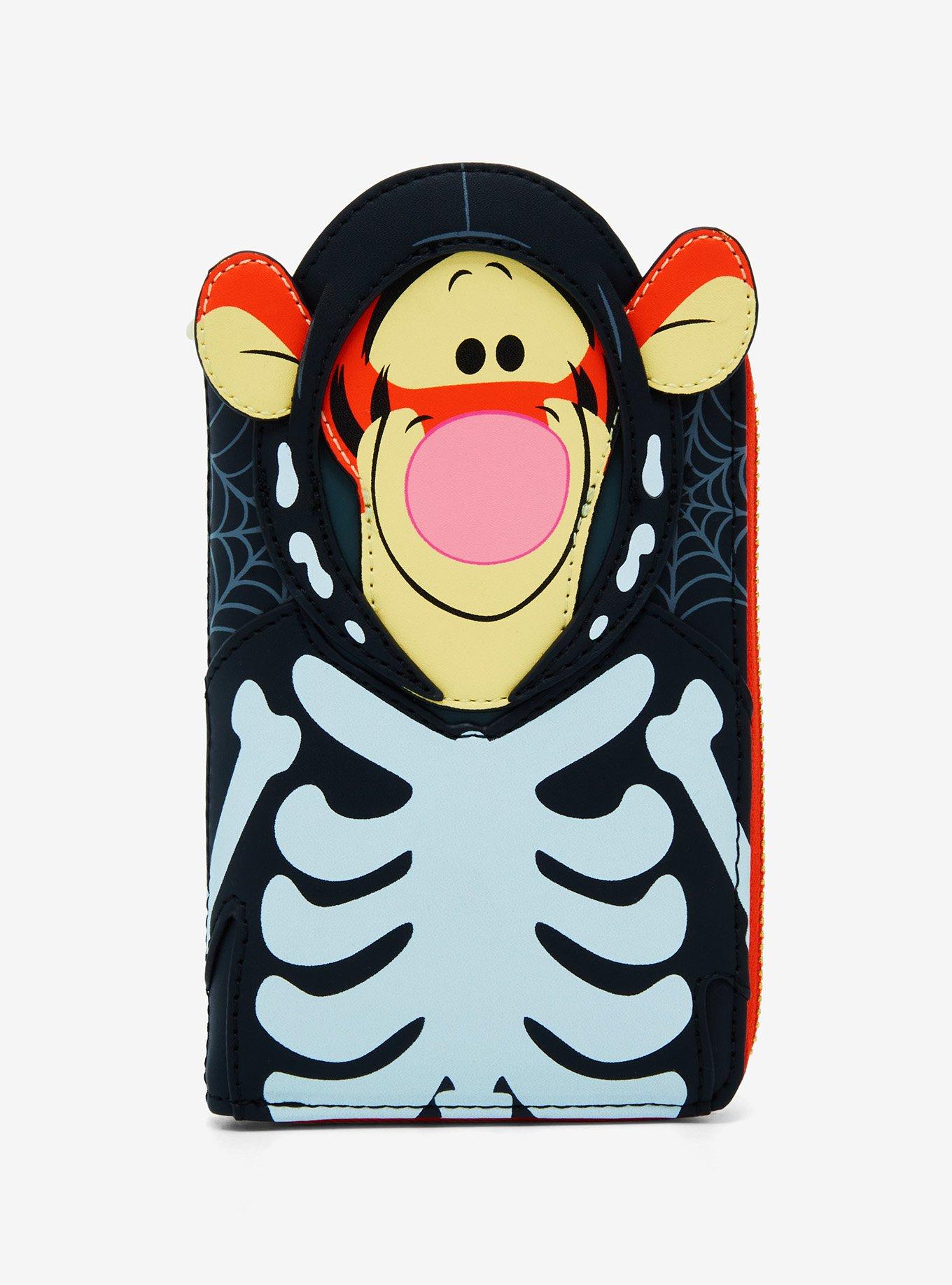 Loungefly Disney Winnie The Pooh Tigger Skeleton Glow-In-The-Dark Zipper Wallet