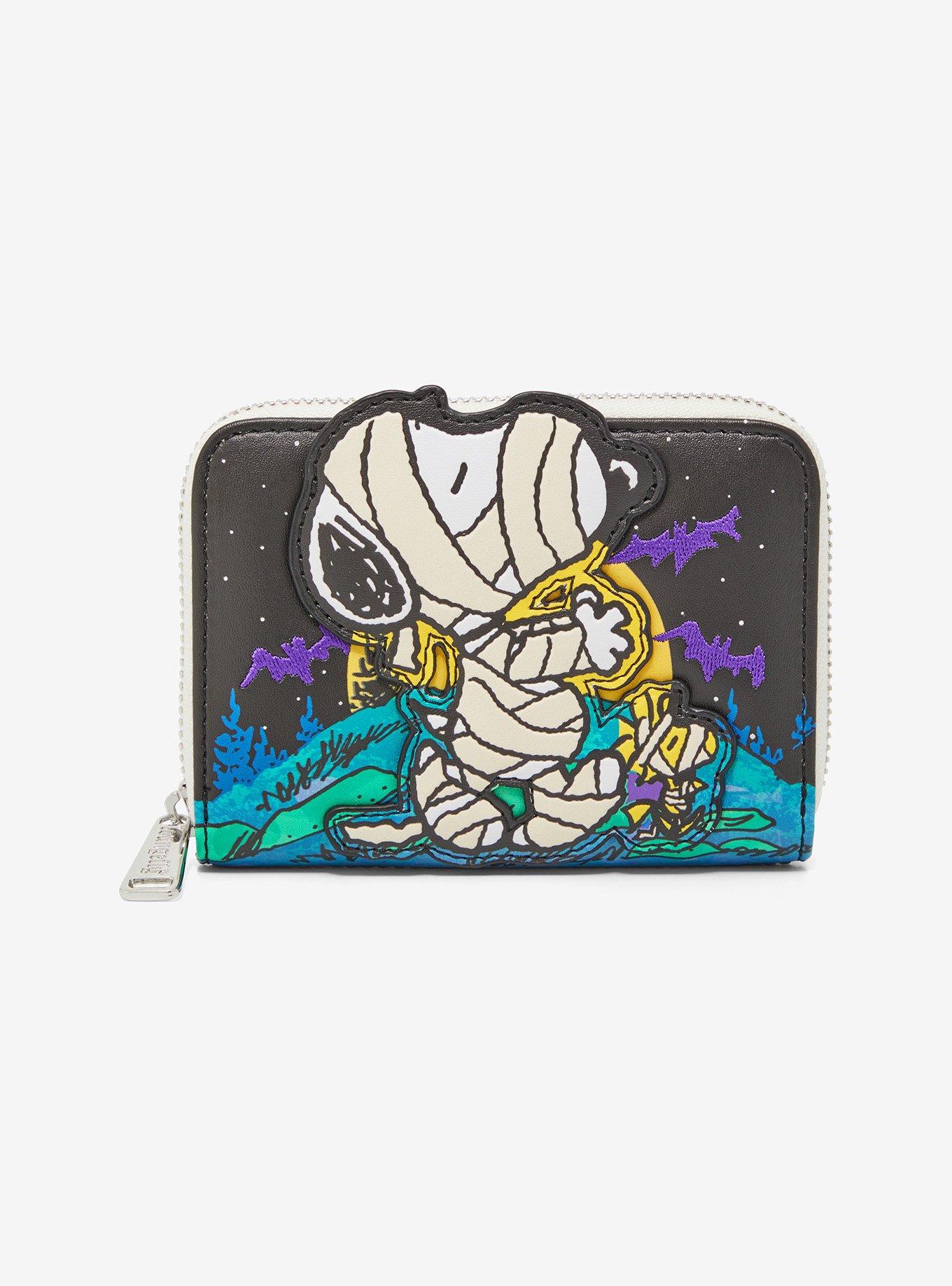 Peanuts Snoopy Mummy Glow-In-The-Dark Mini Zipper Wallet, , hi-res