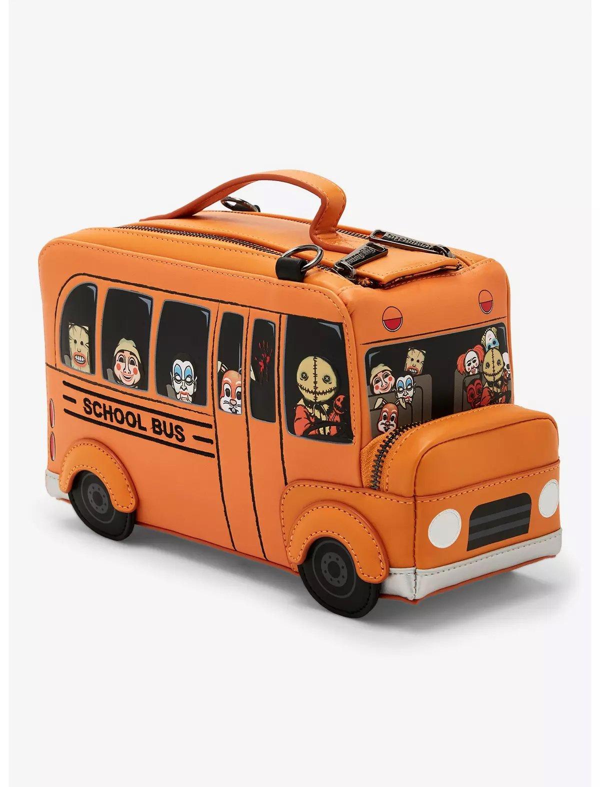Loungefly Trick 'R Treat School Bus Glow-In-The-Dark Figural Crossbody Bag, , hi-res