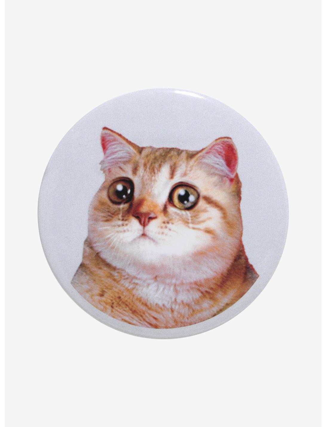 Crying Orange Cat Button, , hi-res