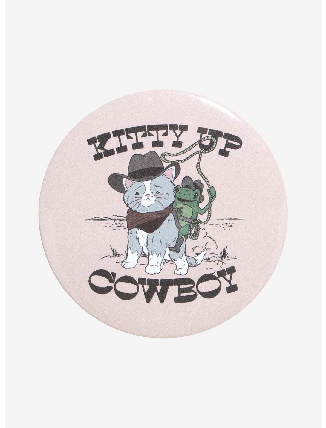 Kitty Up Cowboy 3 Inch Button, , hi-res