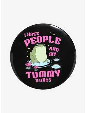 Tummy Hurts Frog 3 Inch Button, , hi-res
