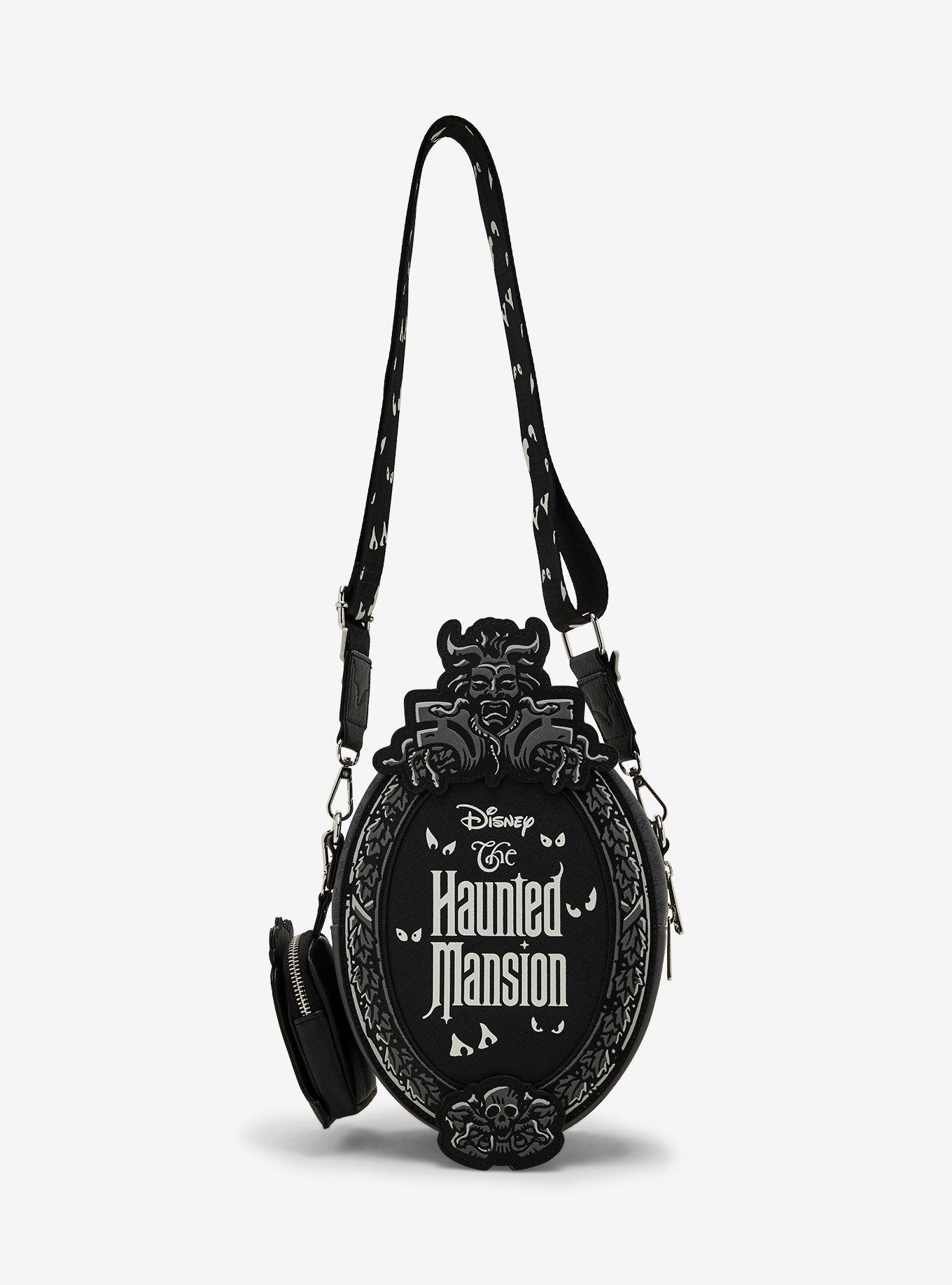 Loungefly Disney The Haunted Mansion Plaque Figural Glow-In-The-Dark Crossbody Bag, , hi-res