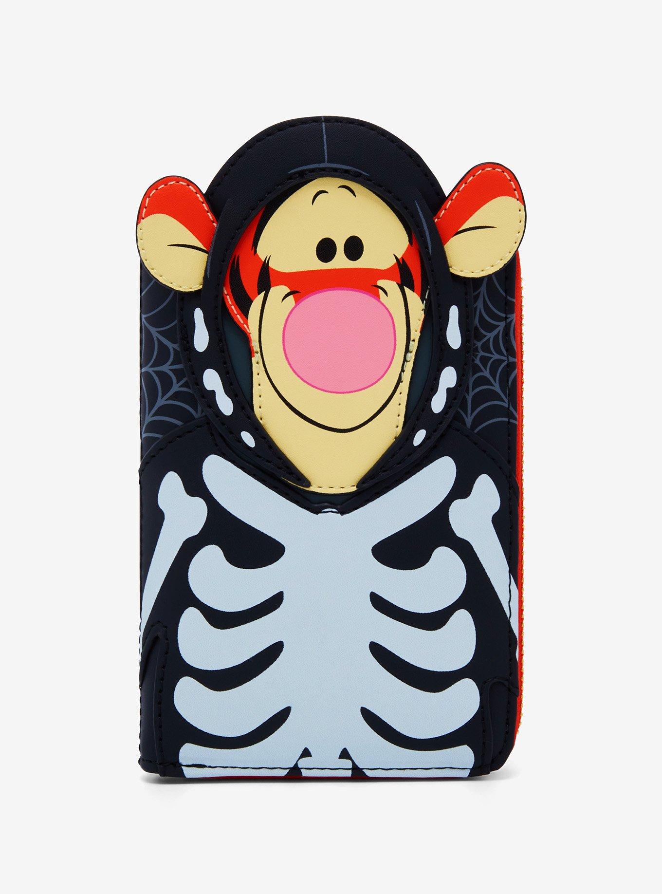 Loungefly Disney Winnie the Pooh Tigger Skeleton Costume Glow-In-The-Dark Mini Zipper Wallet, , hi-res