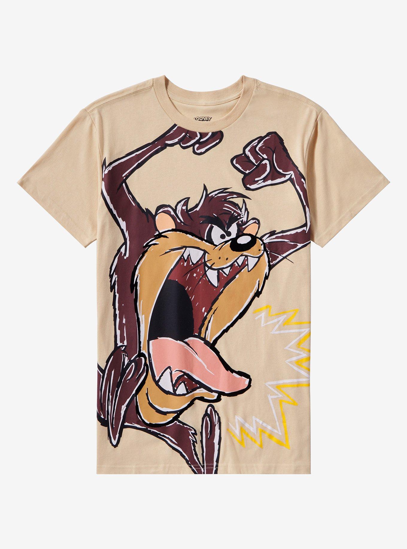 Looney Tunes Taz Flocked T-Shirt, SAND, hi-res