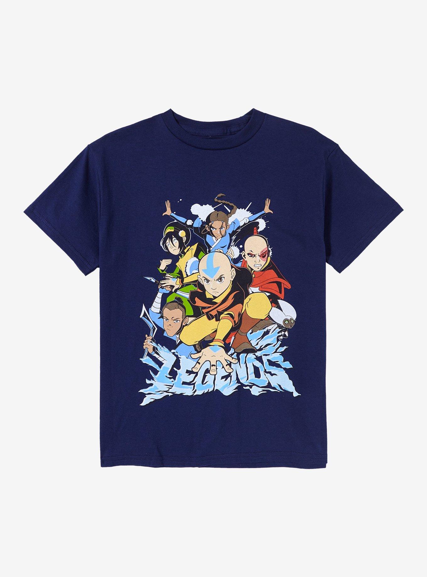 Avatar: The Last Airbender Group Portrait Youth T-Shirt, NAVY, hi-res