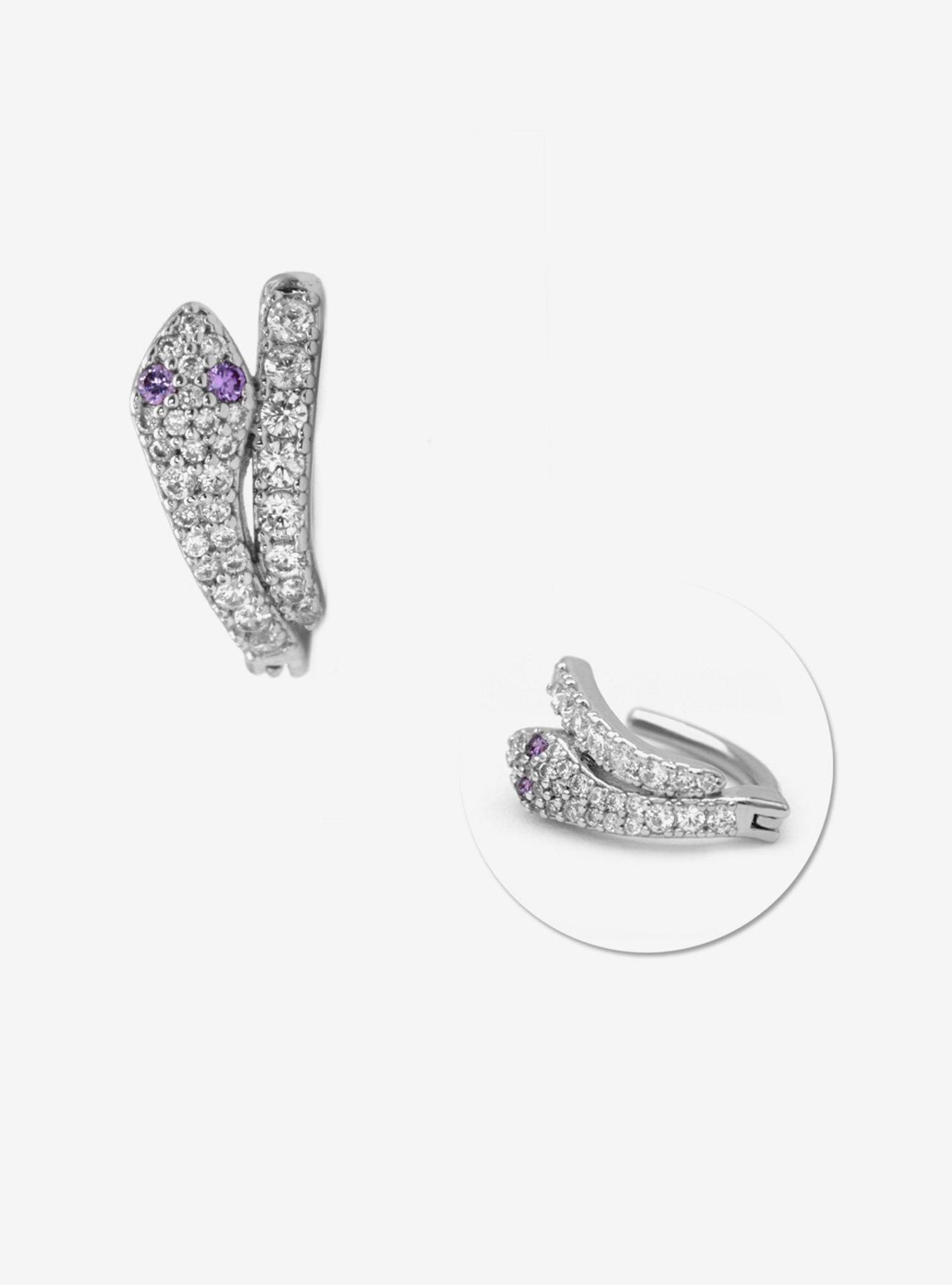14G Steel Bling Snake Navel Clicker, , hi-res