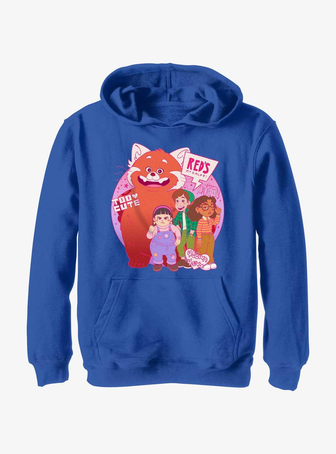 Disney Pixar Turning Red Panda Group Youth Hoodie, ROYAL, hi-res