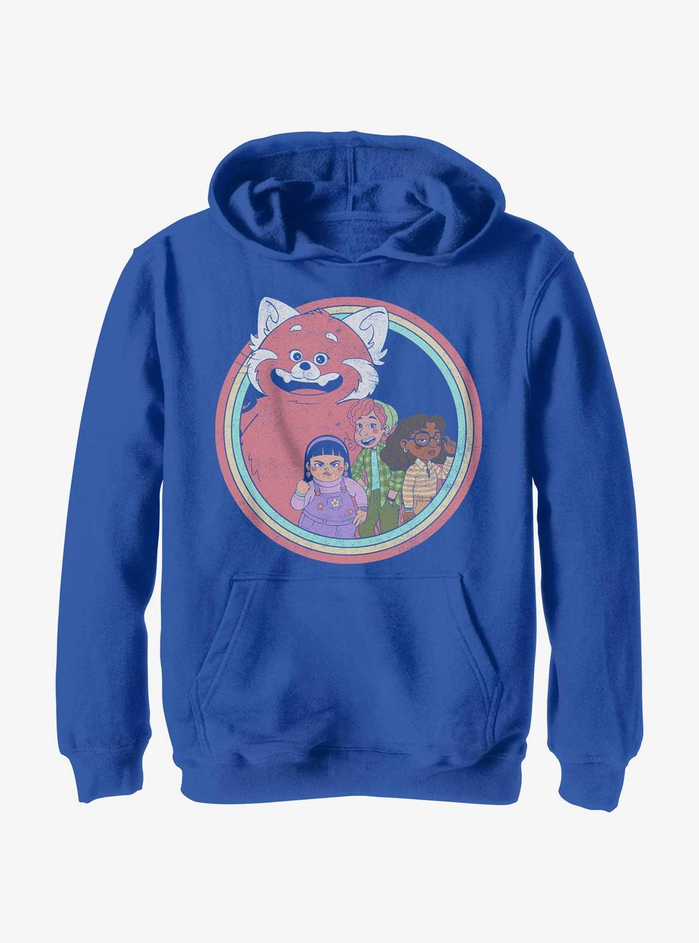 Disney Pixar Turning Red Circle Friend Group Youth Hoodie, ROYAL, hi-res