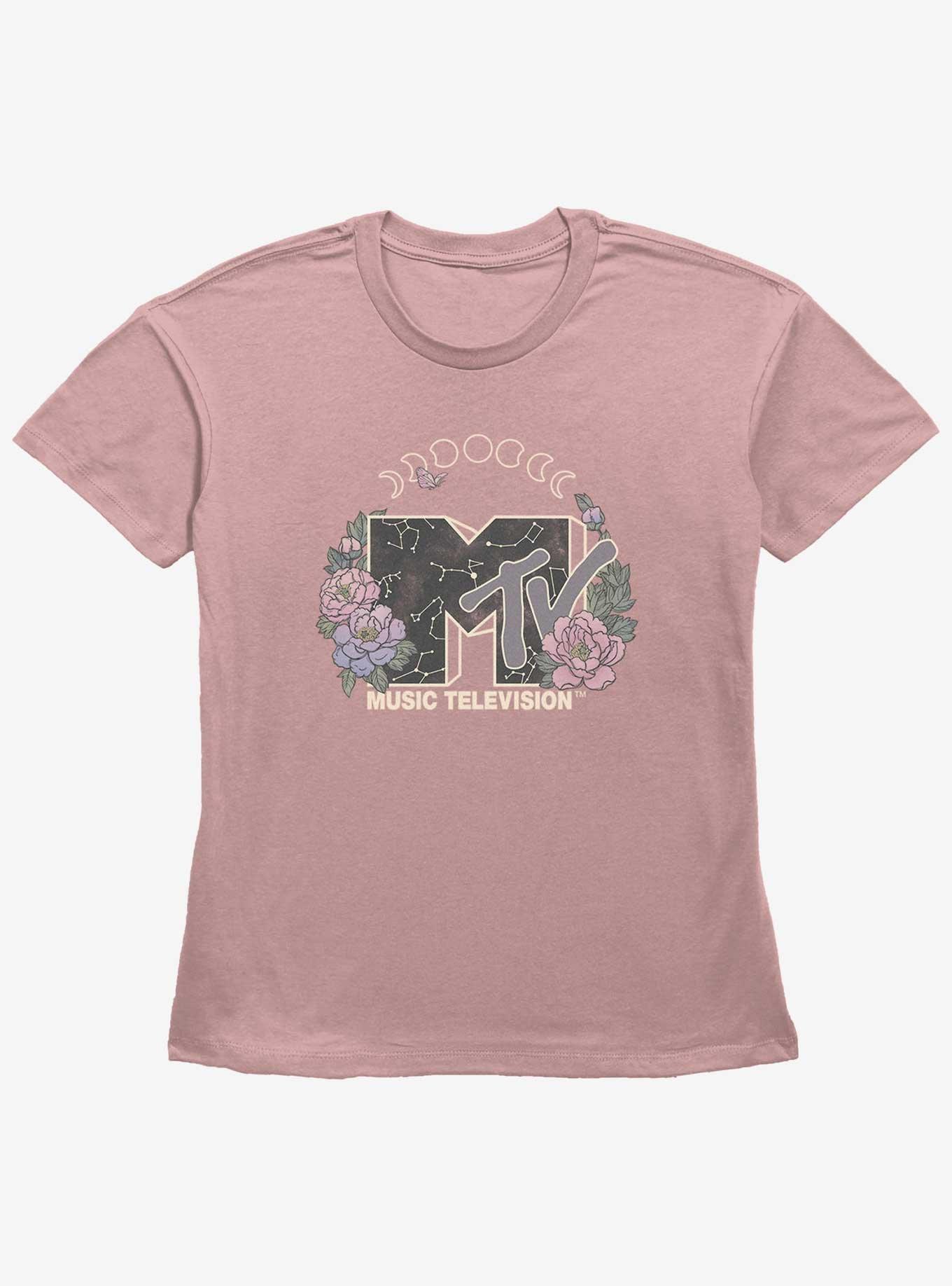 MTV Celestial Floral Girls Straight Fit T-Shirt, DESERTPNK, hi-res