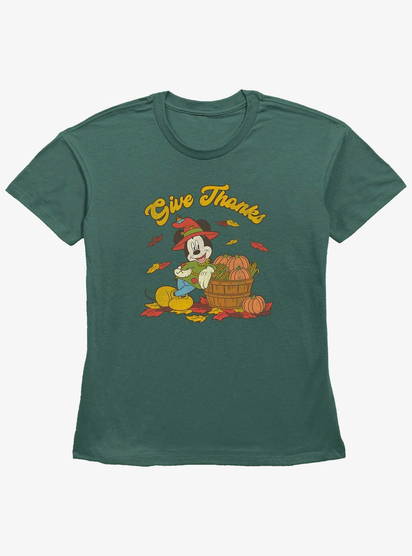 Disney Mickey Mouse Thankful Girls Straight Fit T-Shirt