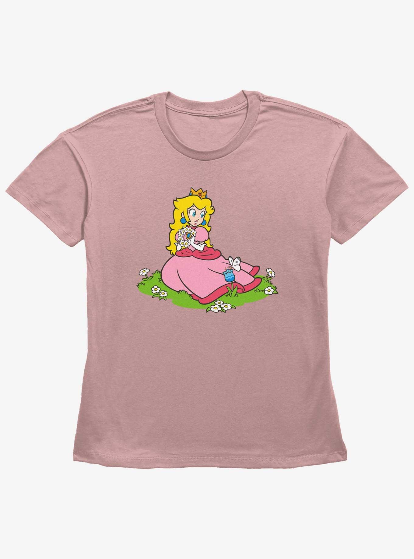 Nintendo Princess Peach Butterfly Girls Straight Fit T-Shirt