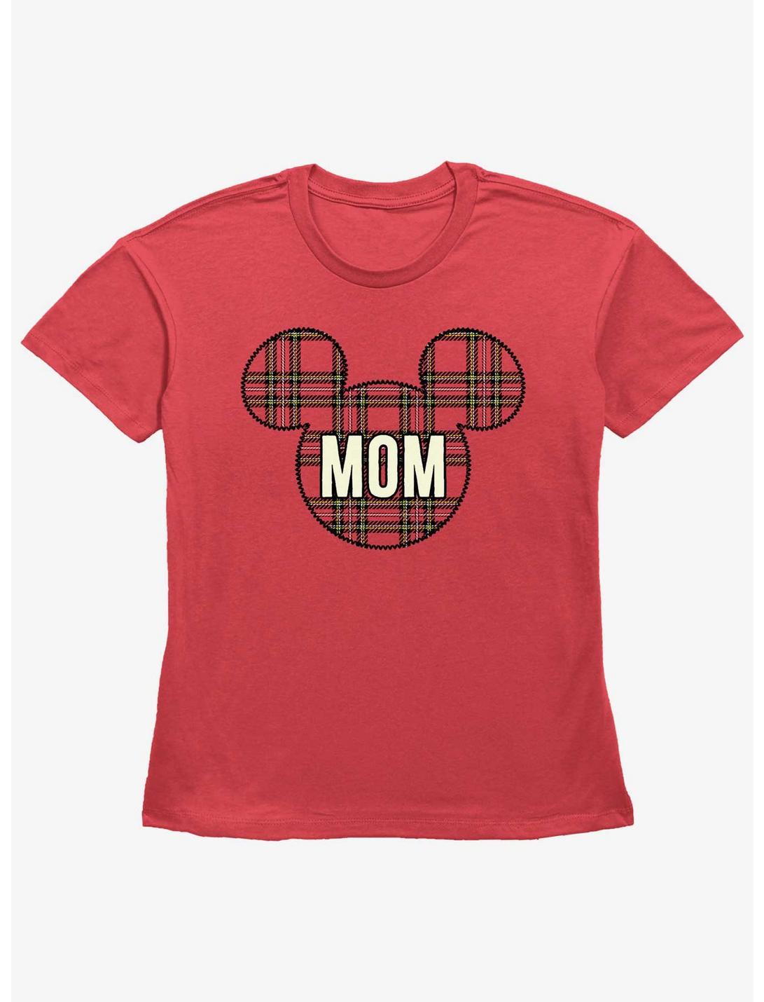 Disney Mickey Mouse Mom Holiday Patch Girls Straight Fit T-Shirt, RED, hi-res