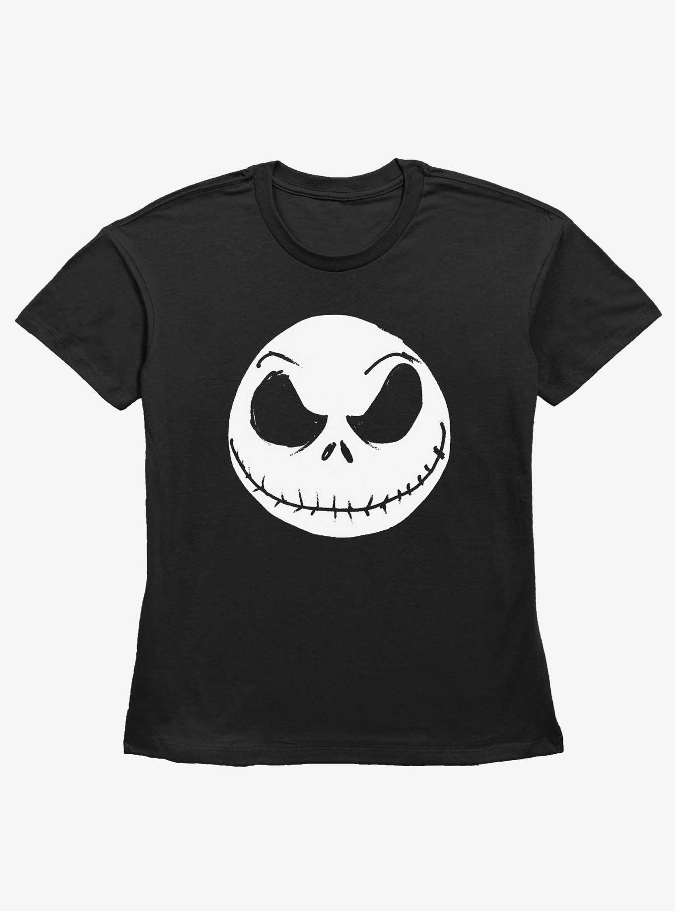 Disney The Nightmare Before Christmas Big Face Jack Girls Straight Fit T-Shirt