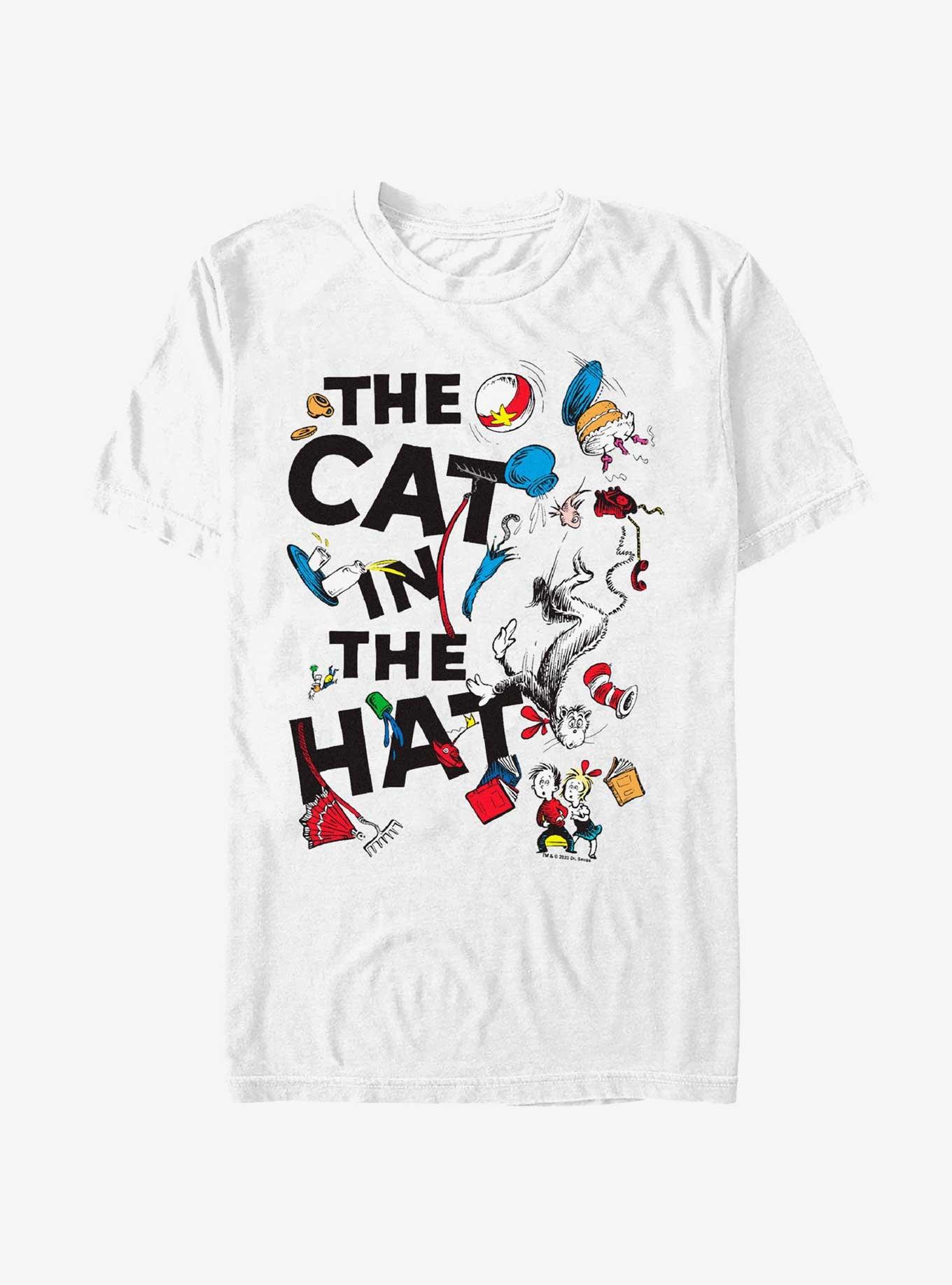 Dr. Seuss The Cat In The Hat Juggling T- Shirt, WHITE, hi-res