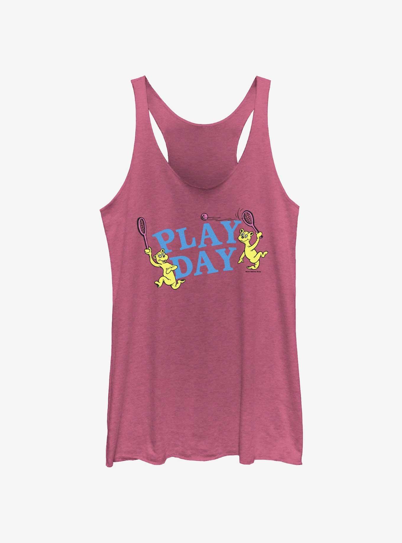 Dr. Seuss Day Play We Play All Day Girls Tank, PINK HTR, hi-res