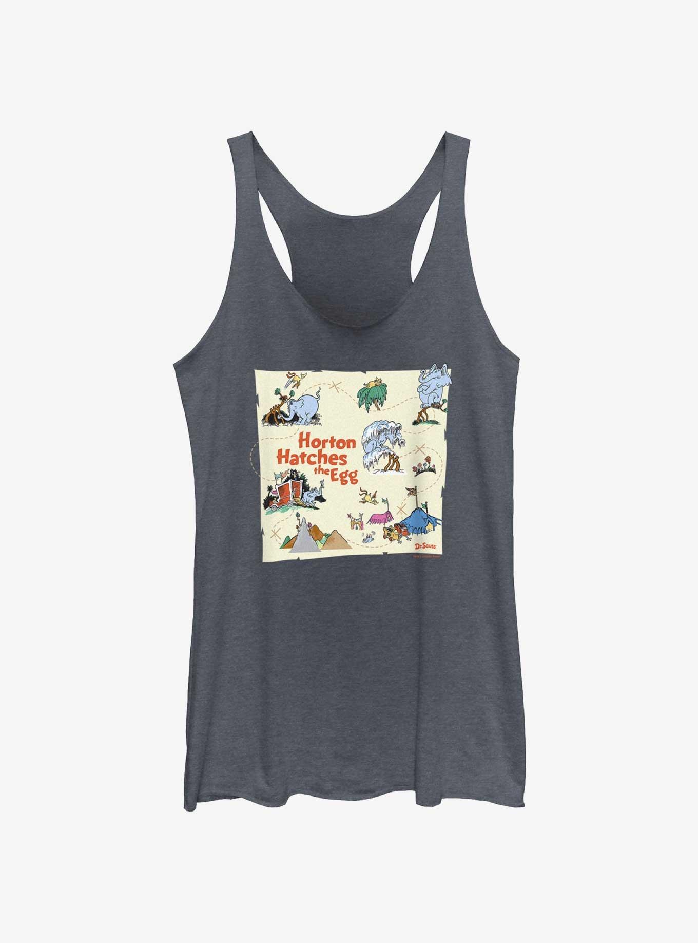 Dr. Seuss Horton Map Girls Tank, NAVY HTR, hi-res