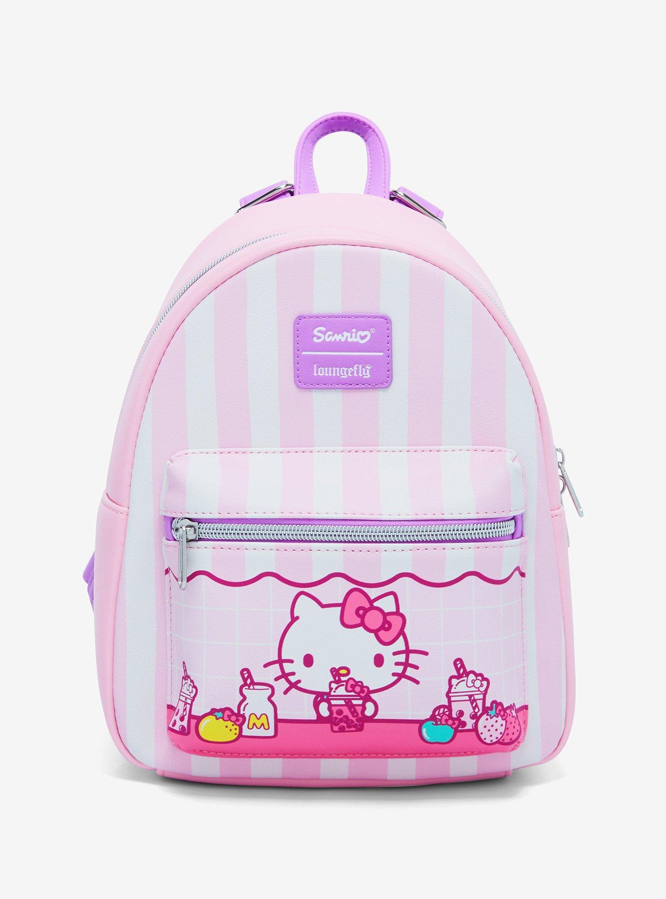 Loungefly Hello Kitty Sweets Pink Stripe Mini Backpack, , hi-res