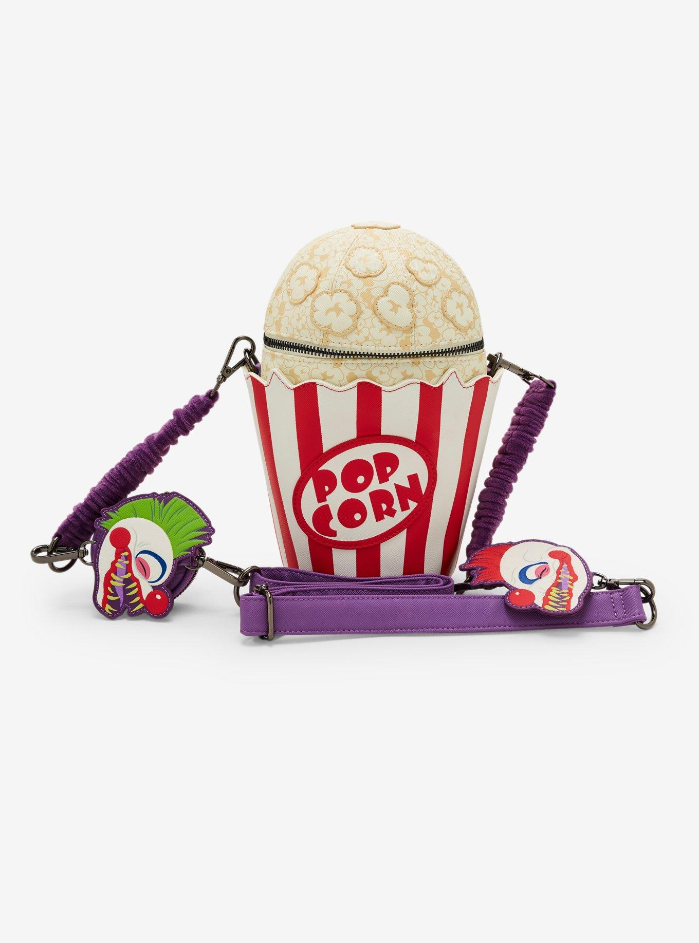 Loungefly Killer Klowns From Outer Space Popcorn Glow-In-The-Dark Crossbody Bag, , hi-res