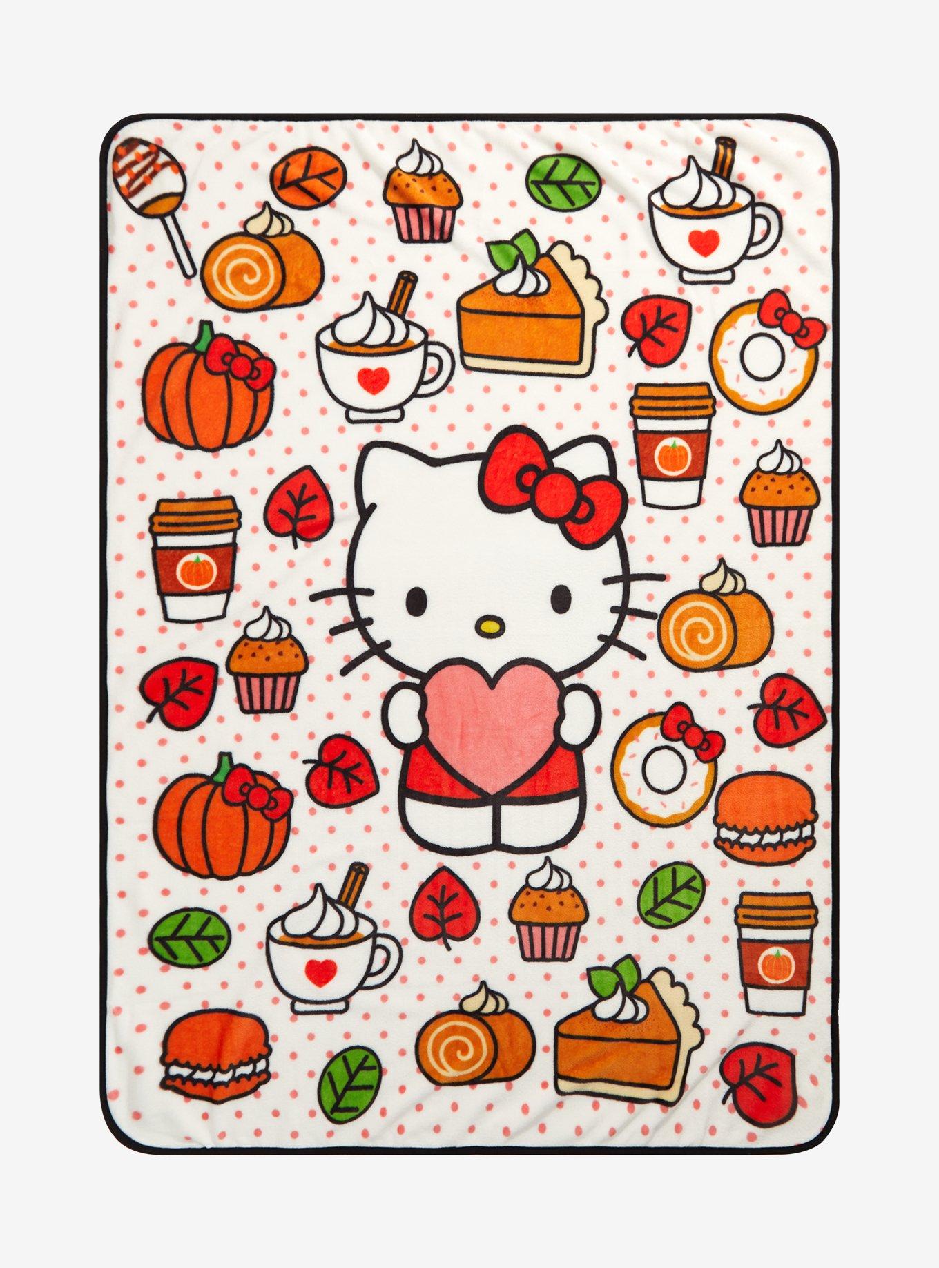 Hello Kitty Pumpkin Spice Throw Blanket